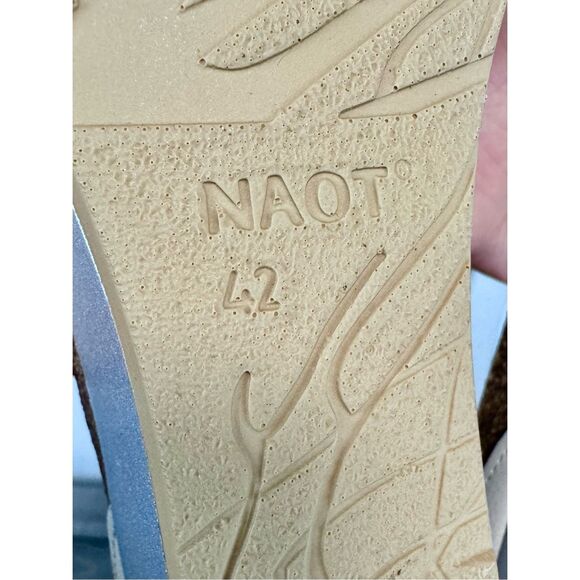 NAOT Footwear Pixie Wedge Sandal with Cork Footbed and Arch Support Footbed Adju - Picture 7 of 9